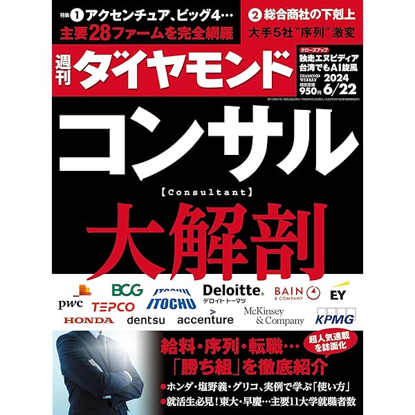 コンサル最新序列／年収1億円以上幹部ランキング第1弾